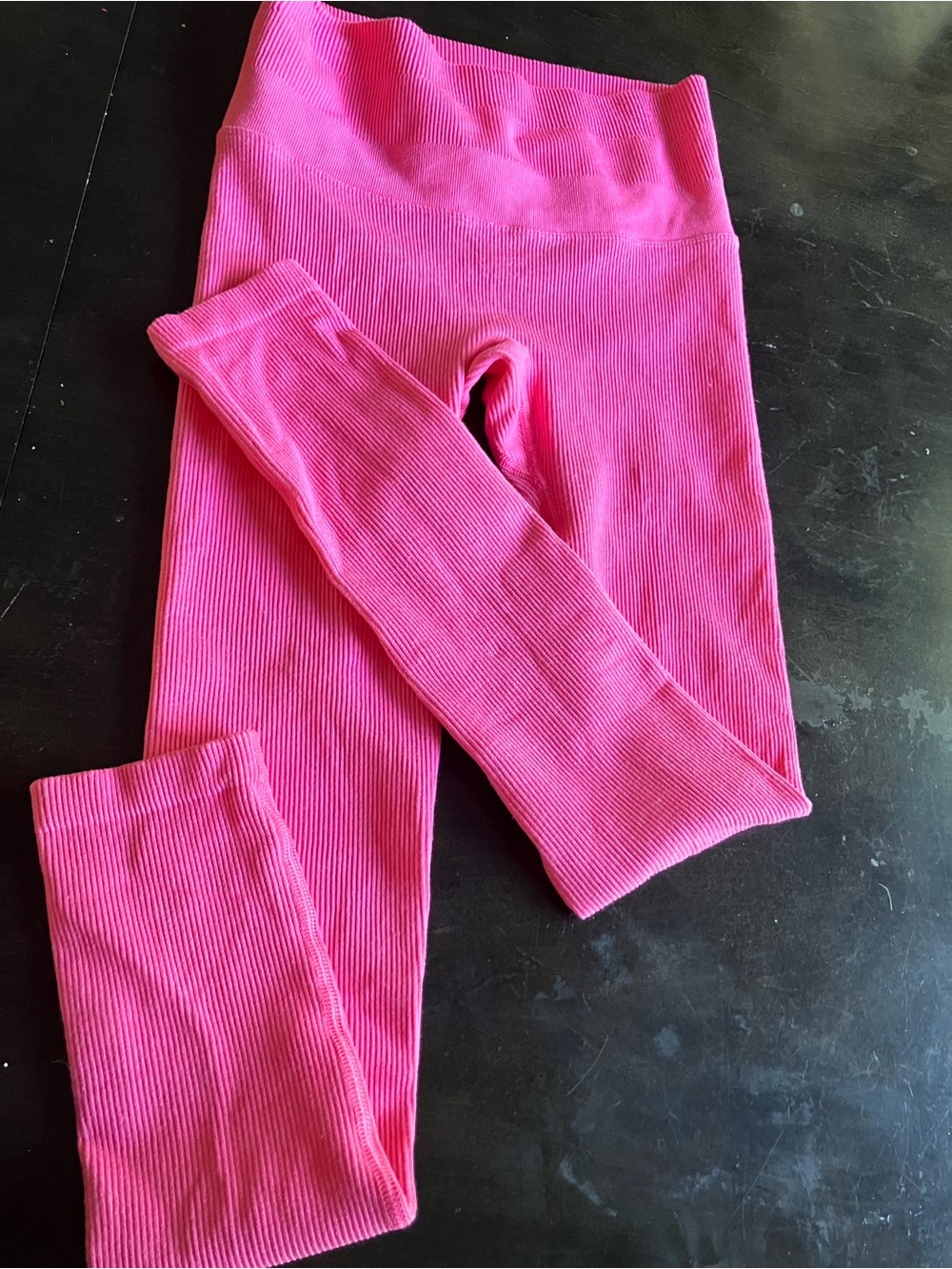 all in motion Bright Pink Ribbed Kids Leggings